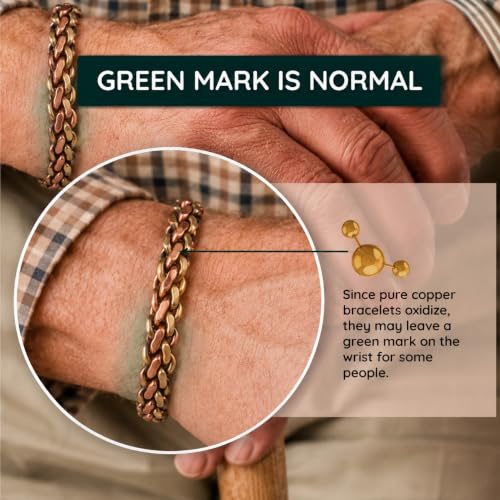 Image of Touchstone copper bracelets | gift for men women |adjustable 100% pure solid real magnetic jewelry | handmade bracelet set combo | rope braided tibetan bangles.