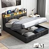 Photo Gallery timorwtf letto baule 140 x 190 con led e usb, letto matrimoniale imbottito con contenitore e testiera, letto per 2 persone, telaio di letti con rete a doghe, pelle pu, nero(senza materasso) Photo Gallery timorwtf letto baule 140 x 190 con led e usb, letto matrimoniale imbottito con contenitore e testiera, letto per 2 persone, telaio di letti con rete a doghe, pelle pu, nero(senza materasso)