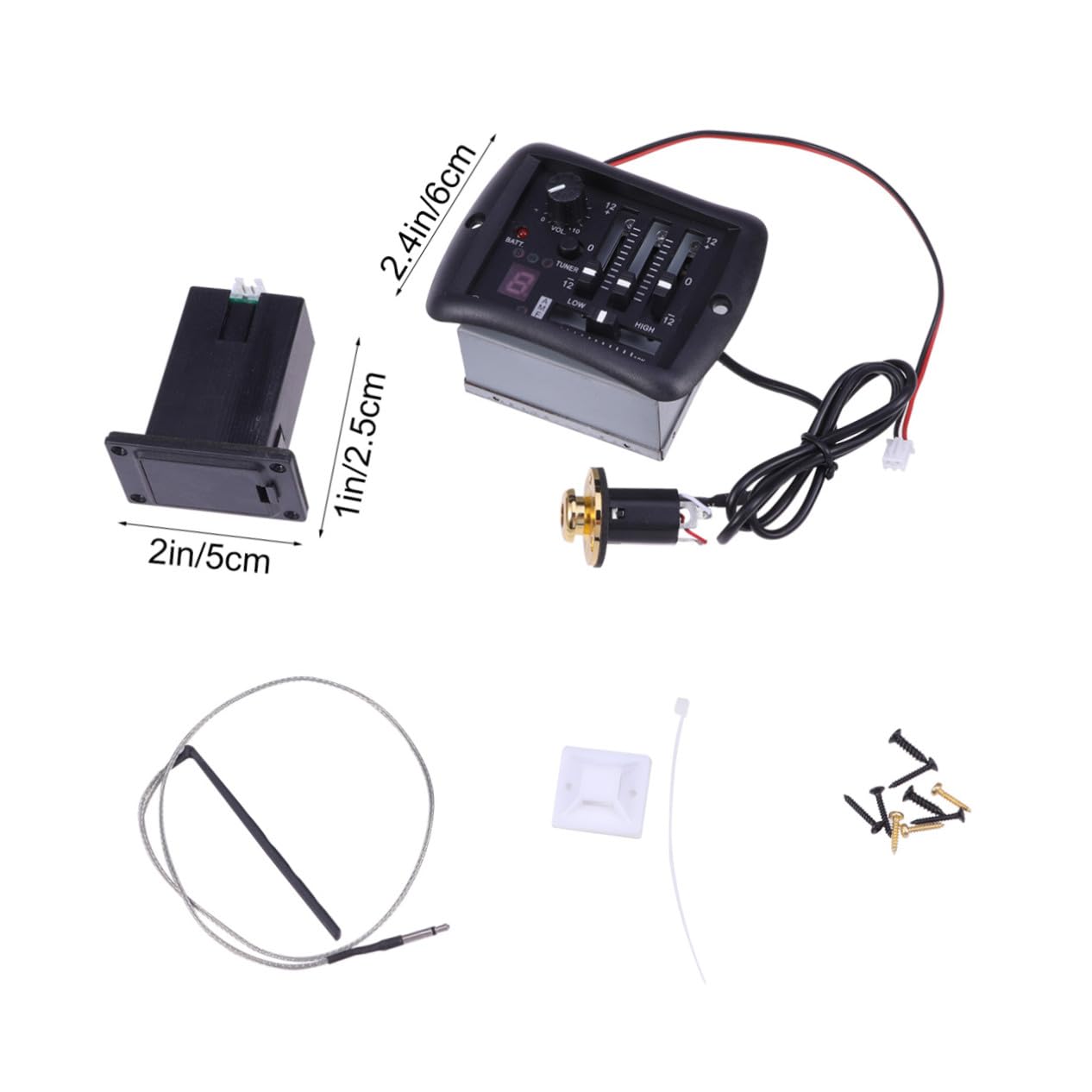 Band Gitarren equalizer Pickup Vorverstärker mit Integriertem Stimmgerät und Lautstärkeregler Akustischer Gitarren preamplifier mit Goldfarbenem Geeignet für