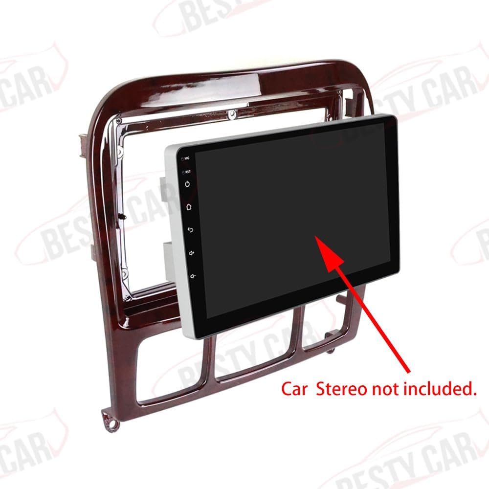 Fits for Benz S Class W220 S280 S320 S350 S400 S430 S500 SL230 1998-2005 Car Radio Stereo Fascia Frame Double DIN 9 inch Dash Installation Mounting Kit