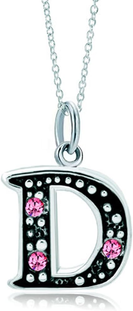 LovelyJewelry Pink Letter A-Z Alphabet Initial Charms Bead Necklace Pendant