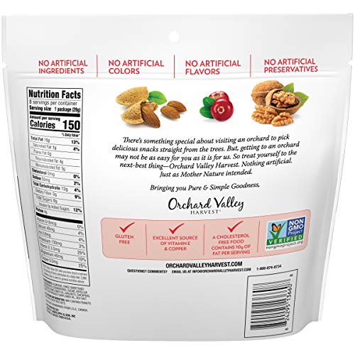 Orchard Valley Harvest Heart Healthy Blend, Almonds, Cranberries, Walnuts, And Chickpeas, Gluten Free, Non-Gmo, No Artificial Ingredients, 1 Ounce (Pack Of 8) #TOP1