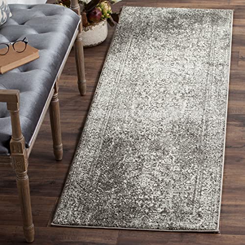SAFAVIEH Evoke Collection Runner Rug - 2'2" x 19', Grey