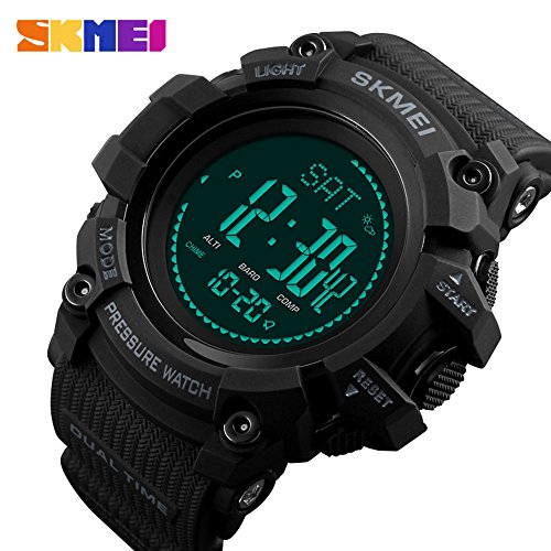 Mens Sports Watches Hours Pedometer Digital Watch Altimeter Barometer Compass Thermometer Weather Men Clock2