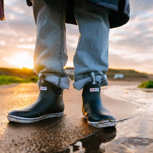 Image of XTRATUF 6 inch Men's Ankle Deck Boot - Lightweight, 100% Waterproof Rubber Footwear - Non-Marking, Slip-Resistant Outsole - Moisture-Wicking Liner