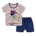 Kids Owl Print Shirt and Shorts Set White Rabbit / 3T