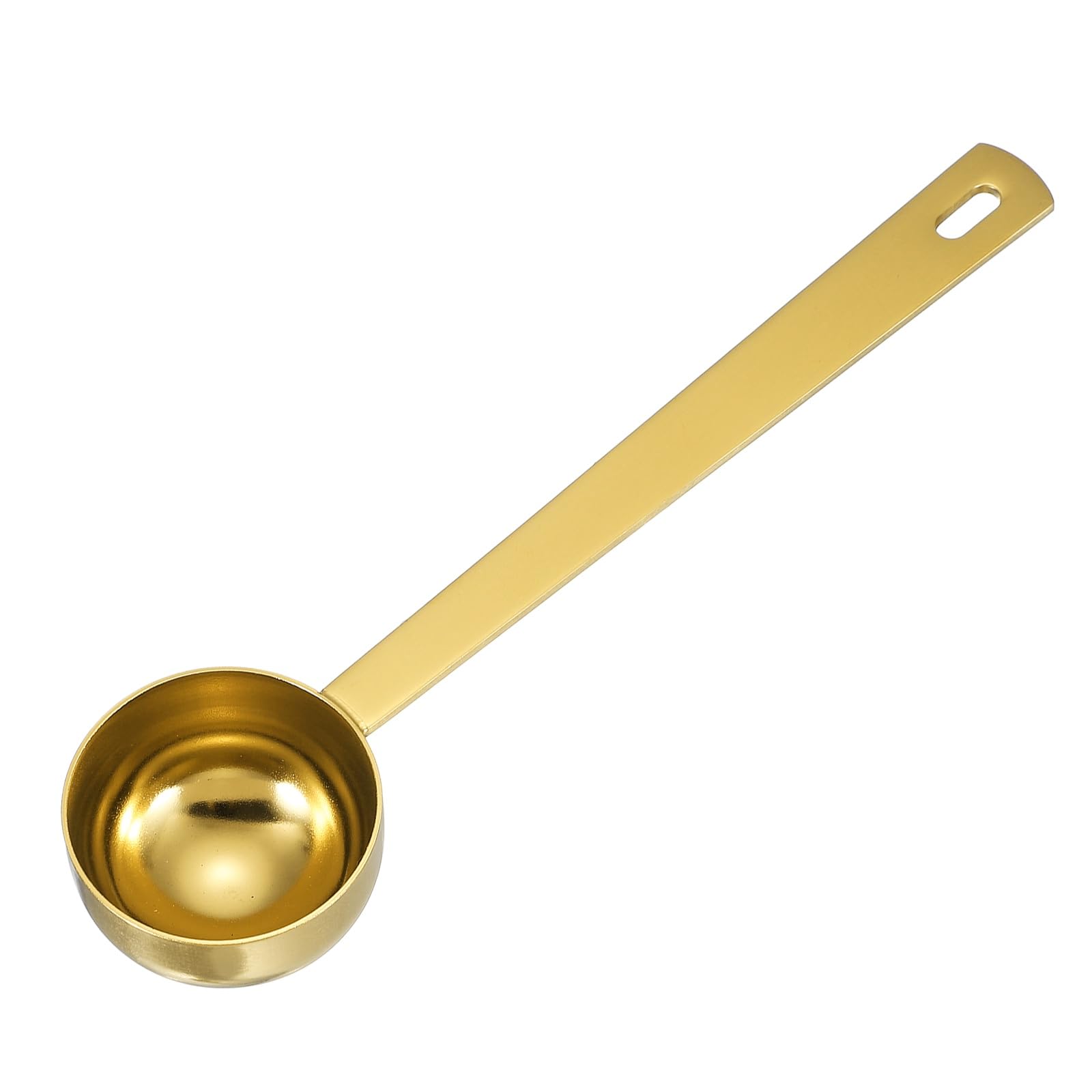sourcing map Measuring Spoon, 20ml Long Handle Table Scoop Teaspoon Coffee Scoop Spoon for Ground Coffee Tea Sugar Cooking Baking, Gold