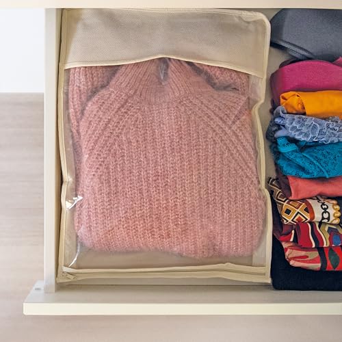 Perfetto Easybag TNT Aufbewahrungstasche Hemden, Canvas, Ecru, 33x45x5 cm, 2