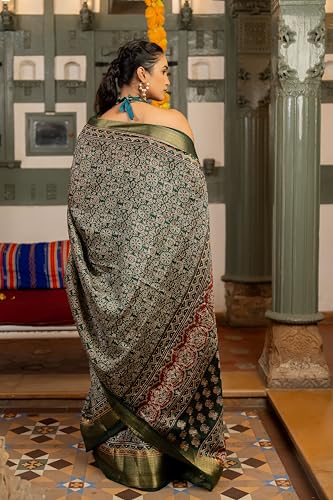 Image of MIRCHI FASHION Saree for Woman | Art Silk Floral Printed Ethnic Occasional Sari with Blouse
