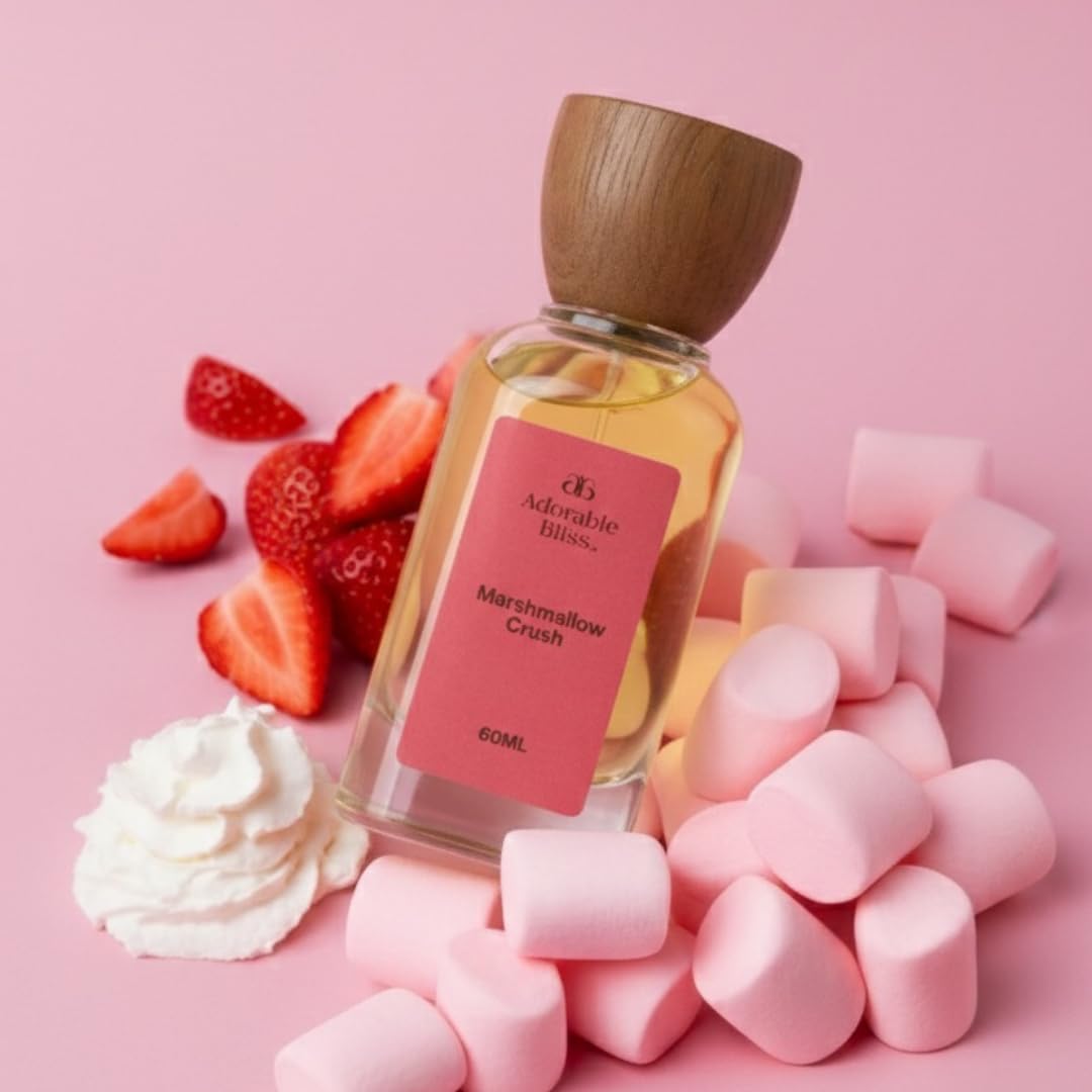 Adorable Bliss Marshmallow Crush Eau De Parfum | Sweet Gourmand Fragrance for Women | Long Lasting Perfume with Marshmallow, Creamy Vanilla & Sugar Notes (60ml)-picture-39