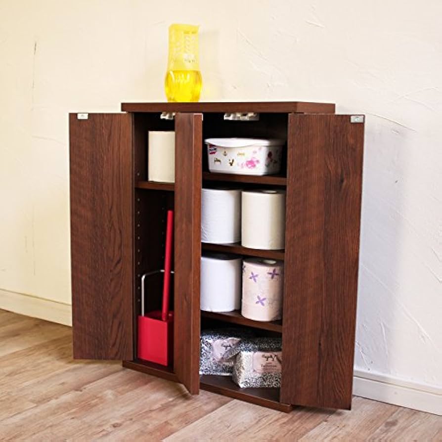 シンプル トイレラックM 幅45cm トイレラック スリム 収納 Amazon｜シンプル トイレラックM(幅45cm)BR-45(ブラウン) BR-45