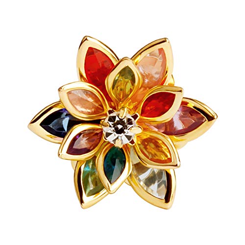 KUBOOZ Fashion Colorful Dream Flower Elegant Ear Plugs Tunnels Gauges Stretcher Piercings Jewelry 2g(6mm) to 5/8"(16mm)