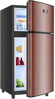 SHKUU wolnostojąca zamrażarka 42L niskoenergetyczna dwudrzwiowa lodówka z regulacją temperatury ze sprężarką regulowana zamrażarka działowa niski poziom hałasu