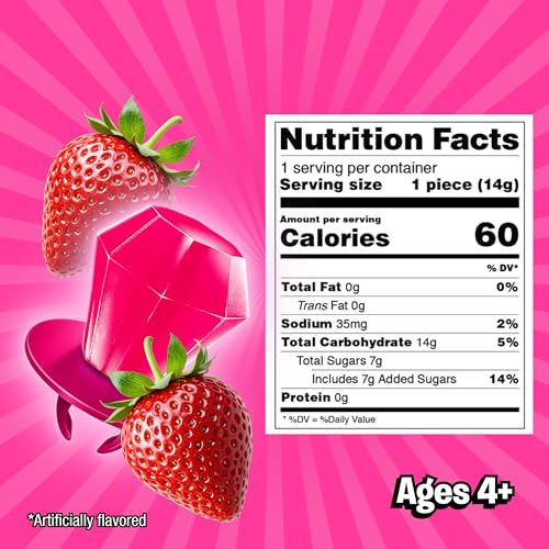 Image of Ring Pop Individually Wrapped Pink Candy, Strawberry 30 Count Lollipop
