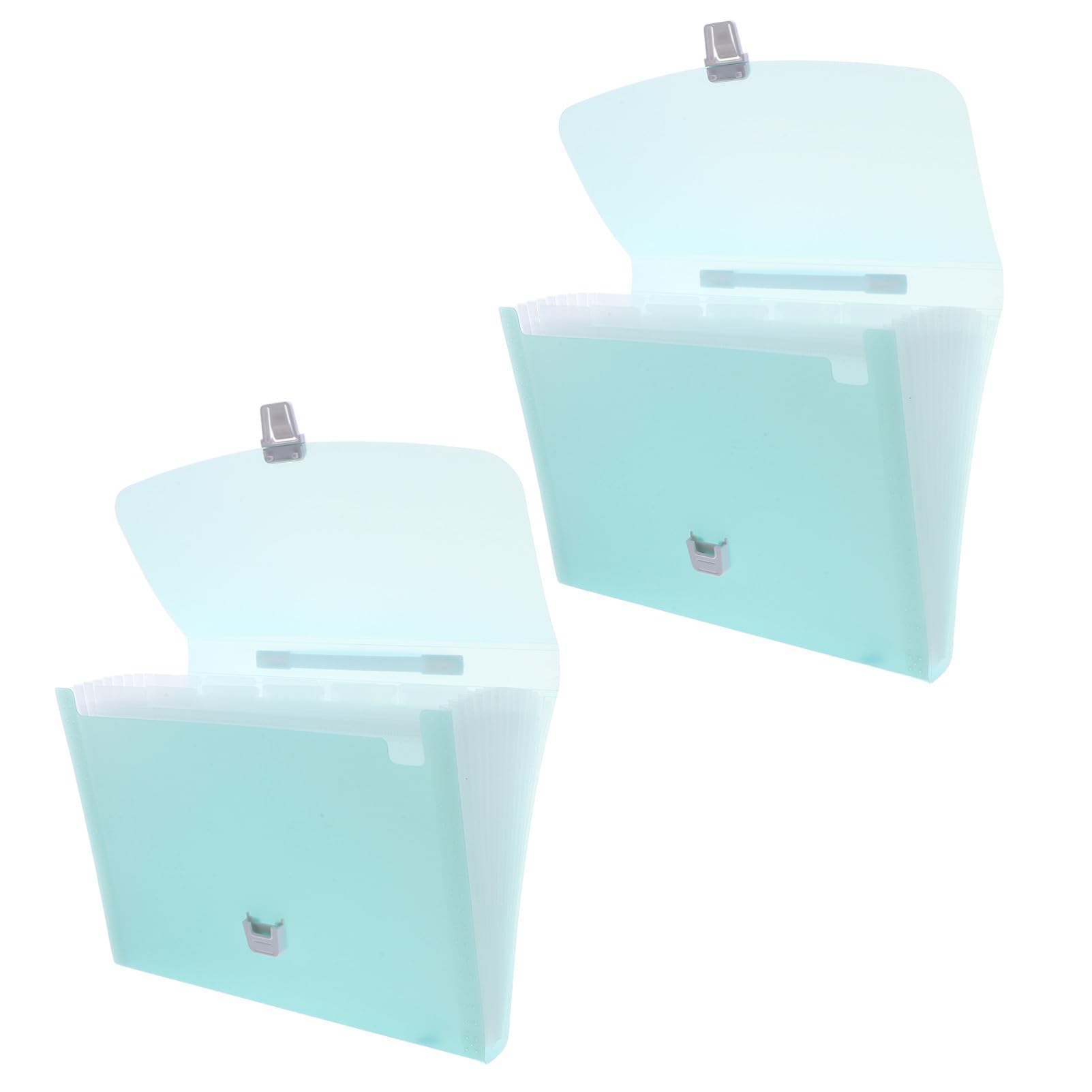 2 Pezzi Cartella Portadocumenti In Plastica Per Organi Portadocumenti Organizzatore Per Documenti Organizzatore A Fisarmonica Espandibile Borsa Blu
