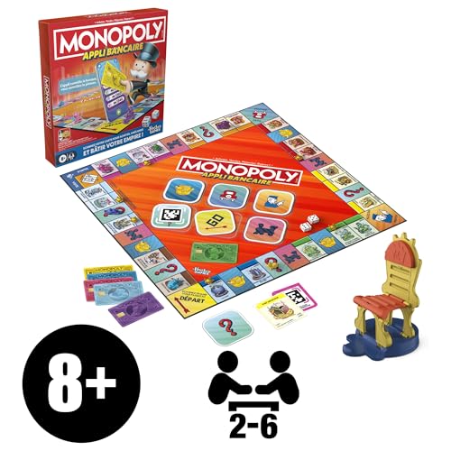 Monopoly Appli bancaire jeu de plateau avec appli pour appareil type smartphone dès - vue 5