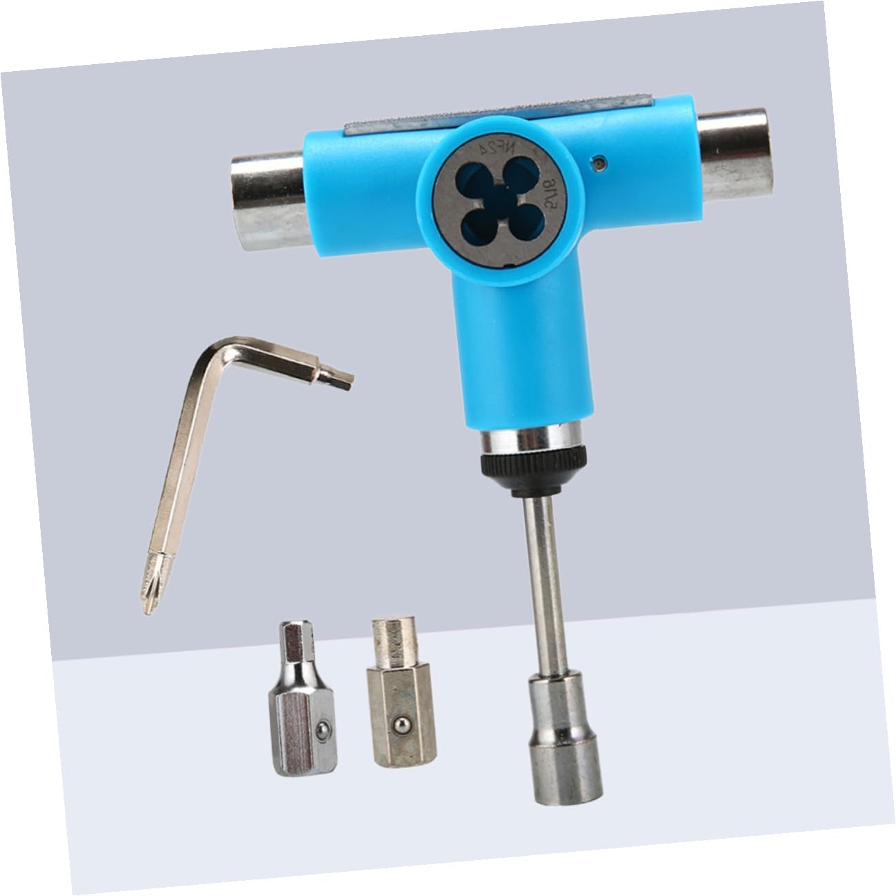 Outil Skateboard Portable T-Tool Multifonction Tout-Un Acier pour Planche Longboard et Cruiser Léger et Compact Réparation Facile