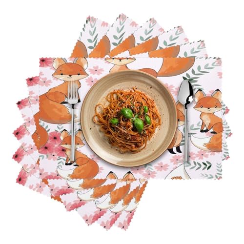 Sets de table pour table de salle à manger Baby Fox lors de vos dîners