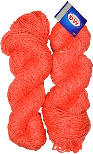 Image of M.G ENTERPRISE Knitting Yarn Wool SL Light Orange 500 gm Best Used with Knitting Needles, Crochet Needles Wool Yarn for Knitting. by M.G ENTERPRISE