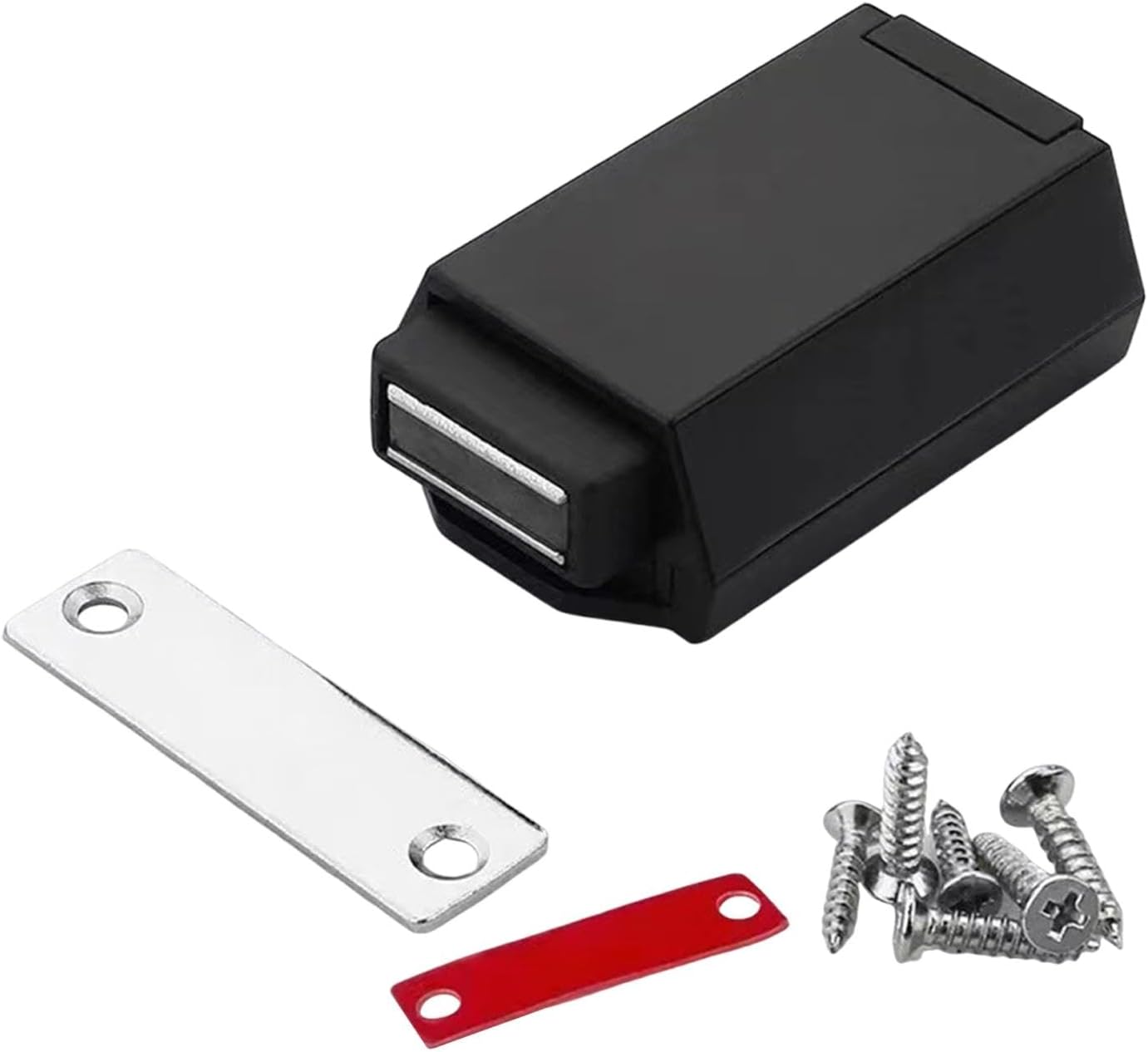 Push to Open Door Latch Cabinet Push Latch for Wardrobe Doors Kitchen Drawer Black