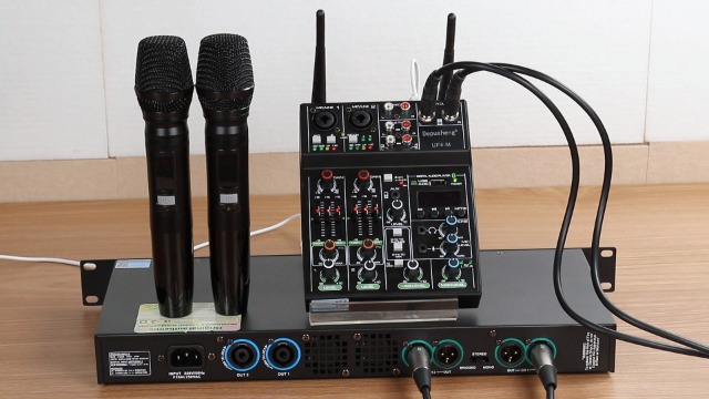 Mixer Audio Depusheng UF4-M - 4 Canali Con Bluetooth E Microfono Wireless