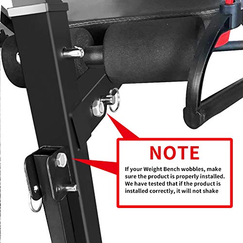 HOLATO Adjustable Weight Bench for Full Body Workout ,Foldable Workout Bench Home Gym Weightlifting and Strength Training,Multi-Purpose Sit up Bench Portable Exercise Bench