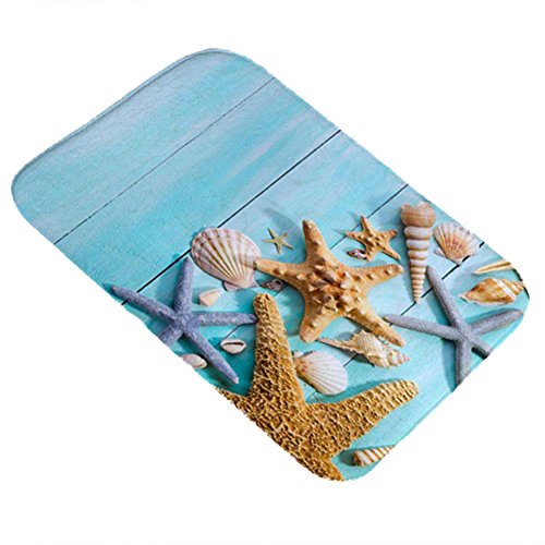 display08 - Tappeto per cucina e bagno, stampa: conchiglia/mare, antiscivolo, 40 x 60 cm, Poliestere, 3#, 15.75" x 23.62"
