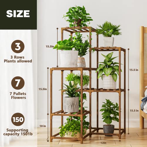 Plant Stands Indoor Outdoor Corner Shelf Plant Shelves Indoor Plant Holder For Living 7-Tier Corner Stands Room Outdoor Plant Rack Indoor Multiple Plants Patio Balcony Garden #TOP4