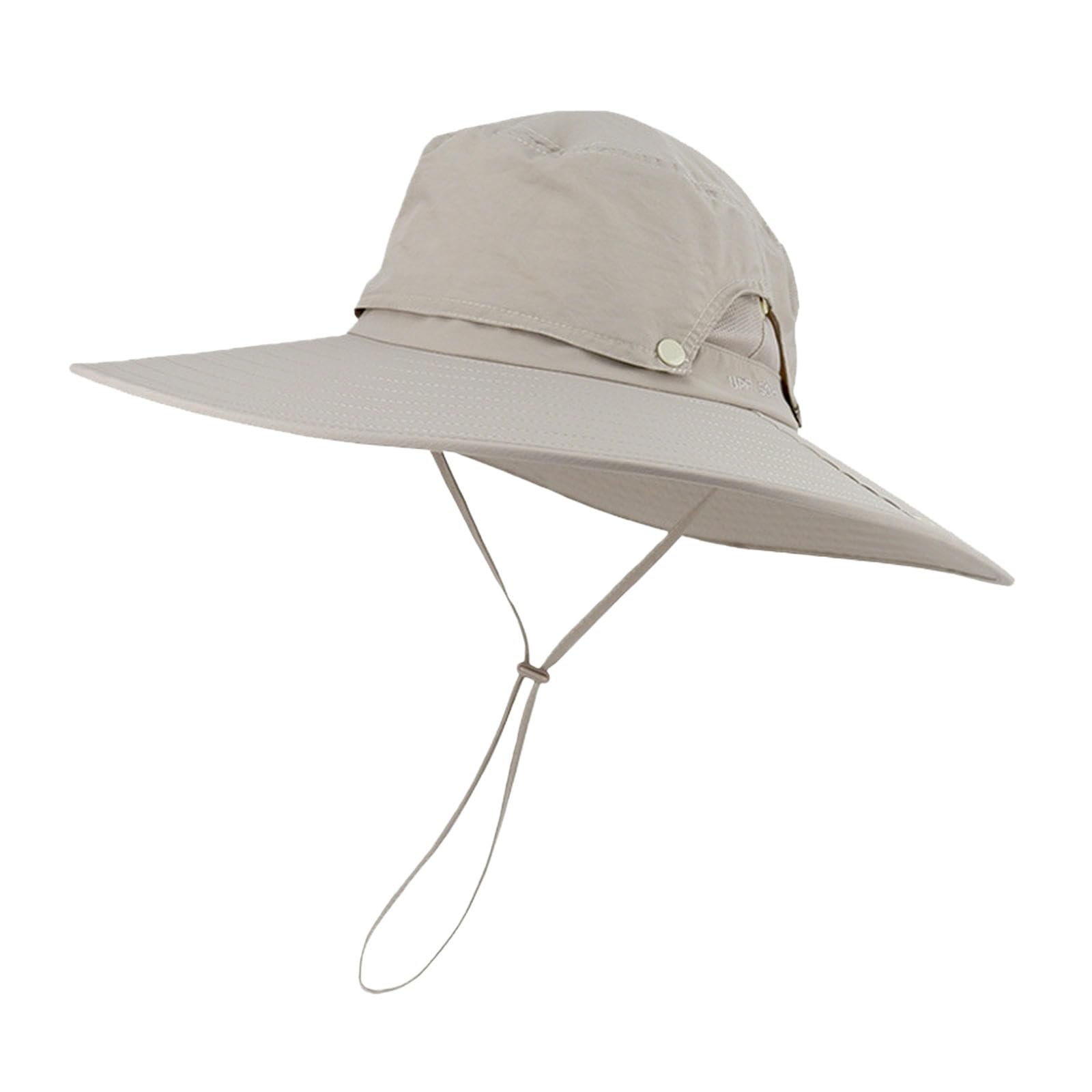 Cappello Pescatore Uomo Traspirante da Pesca All'aperto A Tesa Larga alla Moda con Parasole Estivo