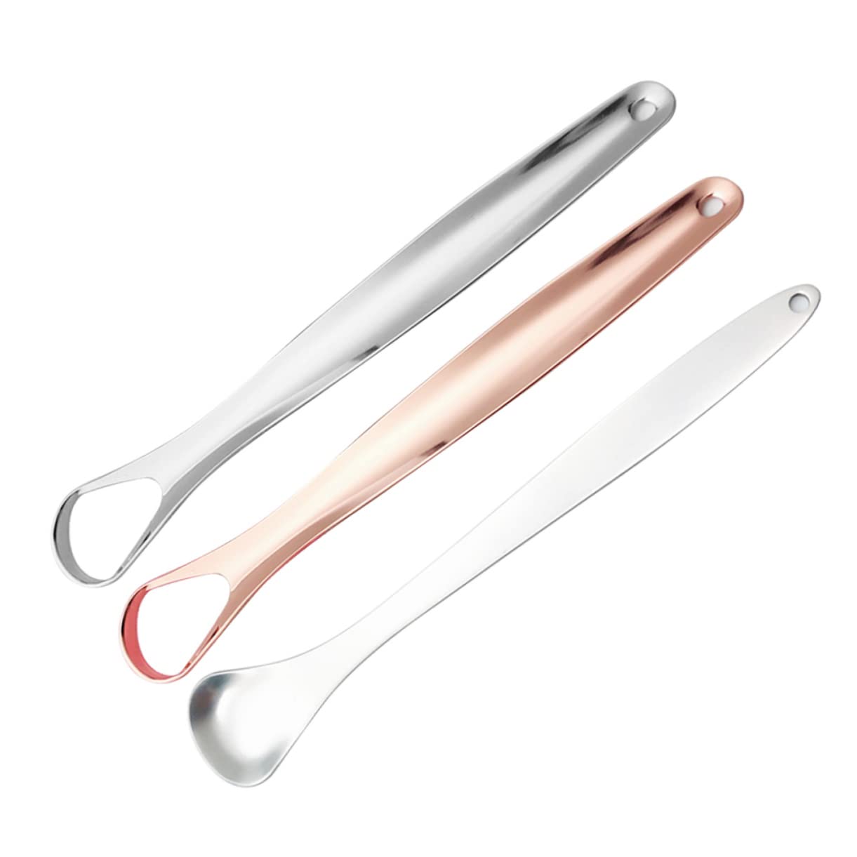 NOLITOY Scraper Set 2pcs Double Side 1pc Spoon Oral Health Tool for Bad Breath