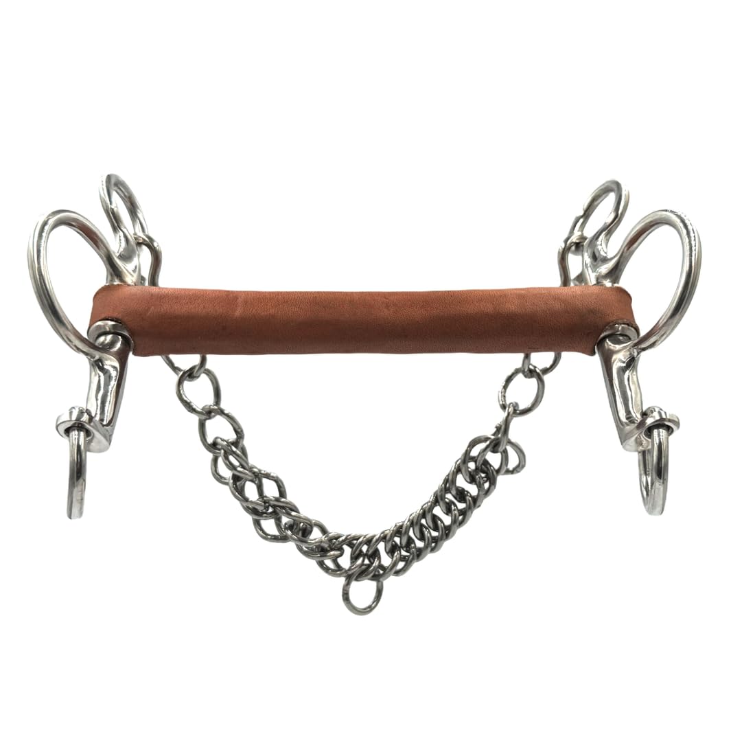 ES0230 JW - Mordida de piel Pelham (acero, grosor de 21 mm, 12,5 cm)