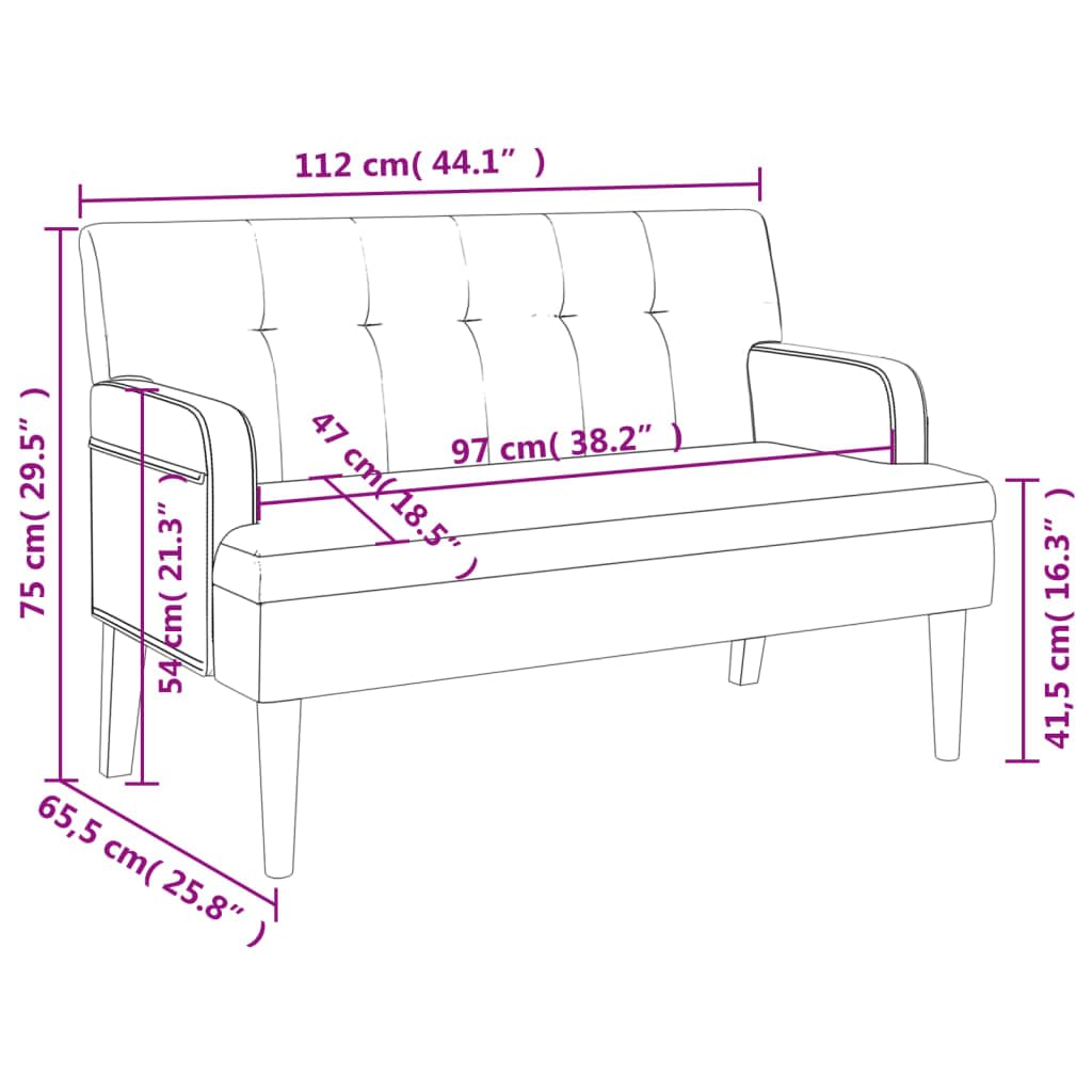 Festnight Sitzbank mit Rückenlehne Sofabank mit Armlehne 2 Sitzer Sofa Polsterbank Loungesofa Küchensofa Kunstleder Flurbank Esszimmerbank Essbank Ledersofa Küchenbank Bank Küche Braun