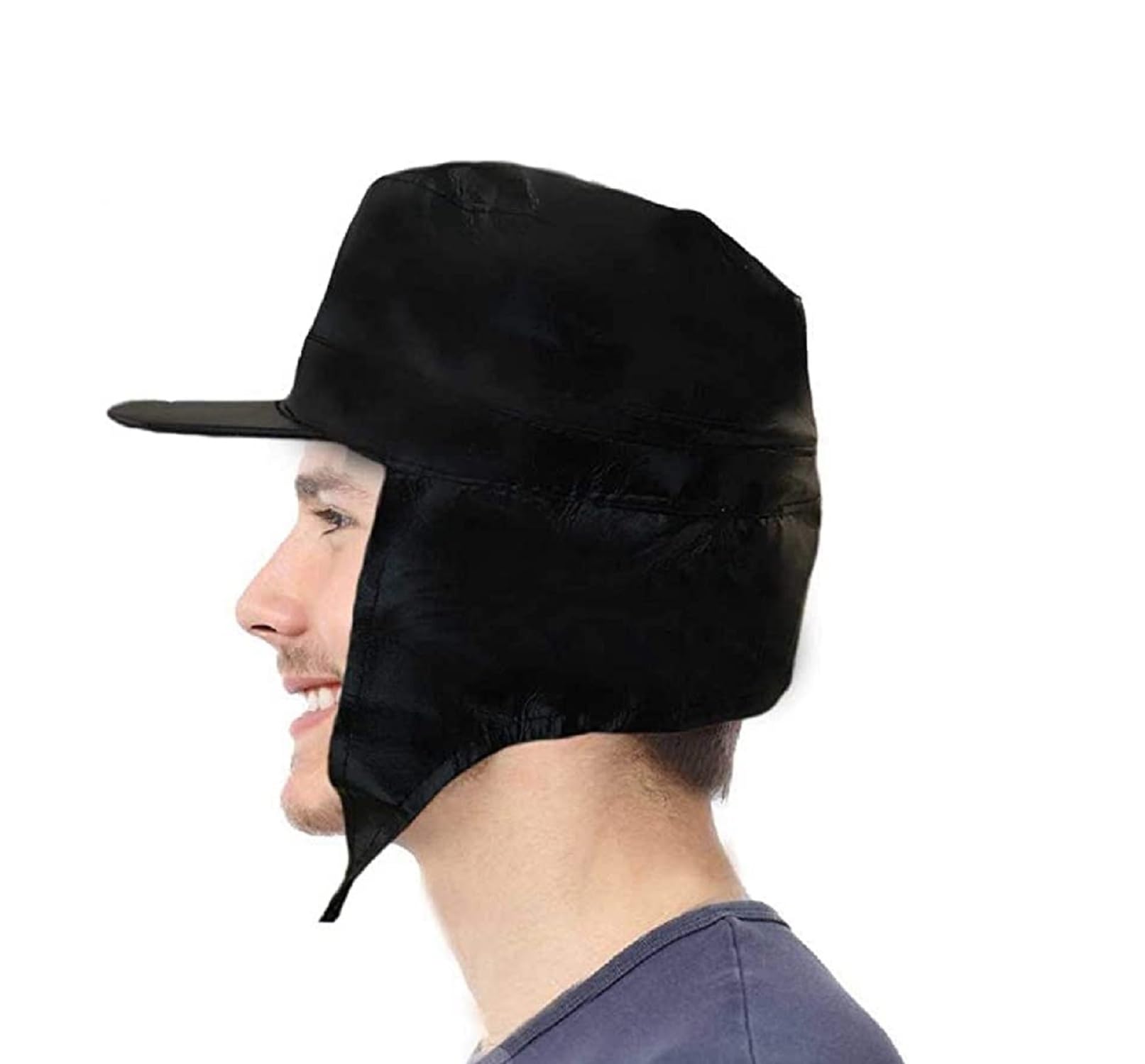 tqloqz Caps Men Synthetic Rain Hat Pack of 1 Black-picture-29