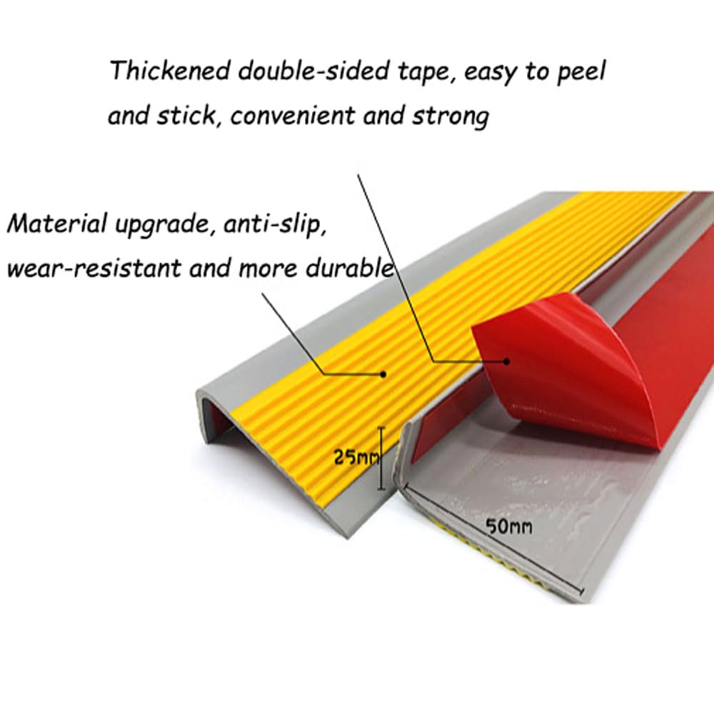 Anti-Rutsch Treppenkante – Selbstklebend, PVC, 60x30mm