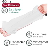 Vista 5 de Urby Manteles de plástico desechables blancos para mesas rectangulares de 8 pies, ideal para servir como picnic, fiesta, exterior o comedor, mantel