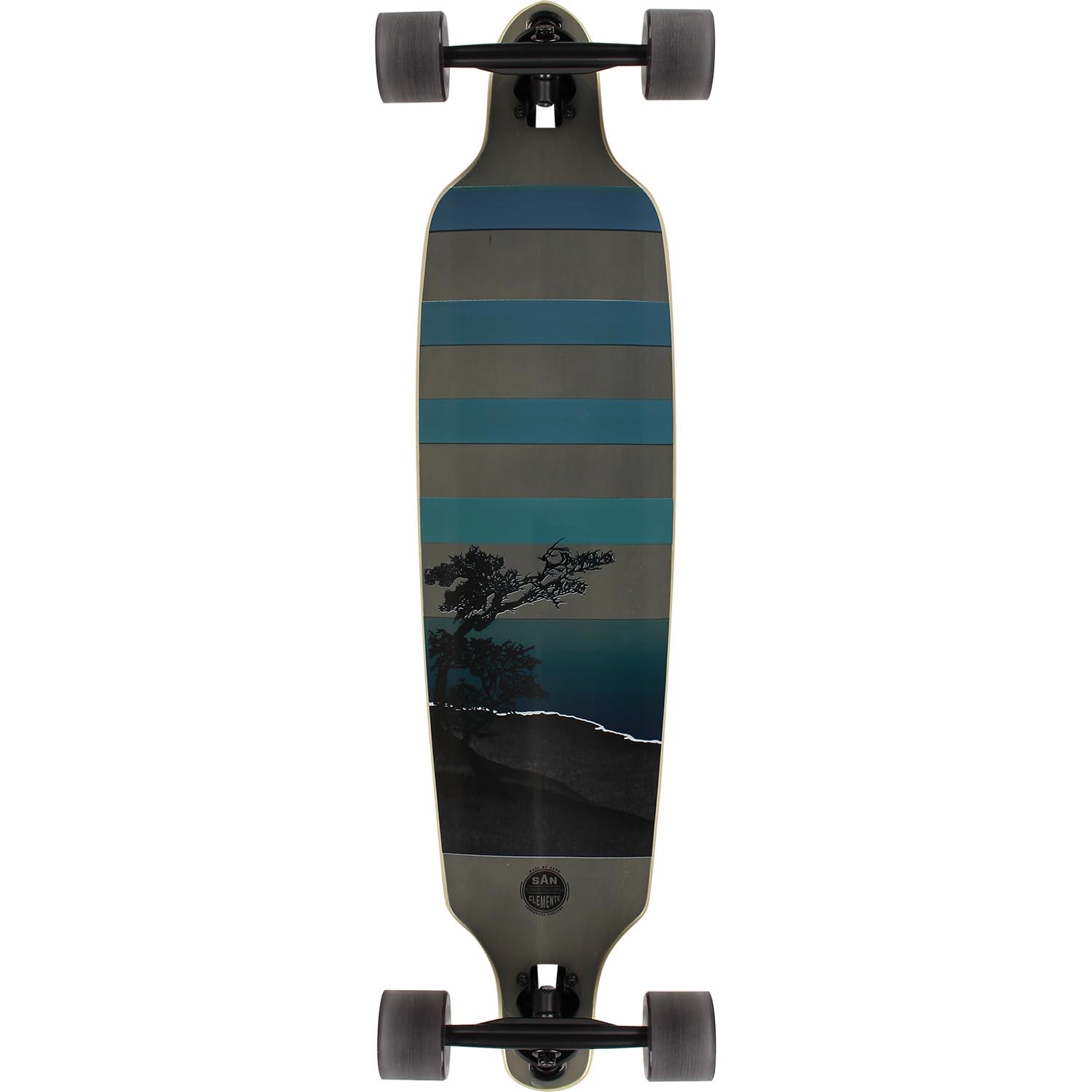 San Clemente Longboards Night Lake Drop Through Longboard Complete Skateboard - 9