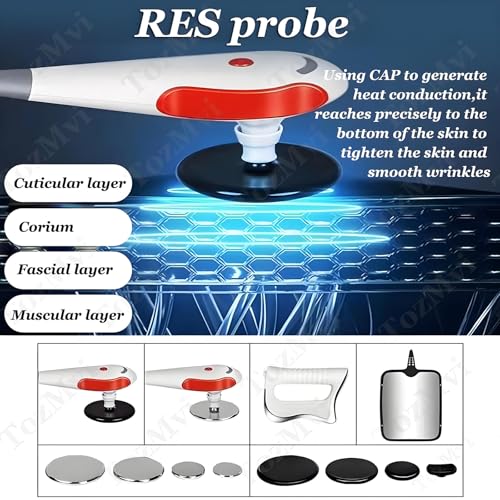 Tozmvi 448Khz Tecar Terapia Portatile Ret Cet Diatermia Macchina Dimagrante Corpo Diatermia Macchina Dimagrante Sollievo Dal Dolore Rassodamento Della Pelle Cura Profonda - 3