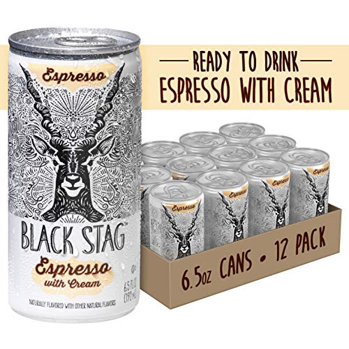 Black Stag Coffee Pre-Made Espresso with Cream, Ready to Drink, 6.5 fl oz (Pack of 12) Best Canned Coffee Drink: Black Stag Coffee Pre-Made Espresso with Cream