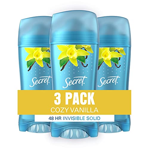 Secret Invisible Solid Antiperspirant And Deodorant, Vanilla Scent, 2.6 Oz (3 Pack) #TOP29