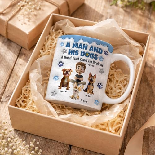 Taza personalizada para papá de perro Wrappiness miniatura 3