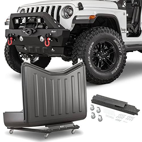 Quadratec Deluxe Heavy Duty Hardtop Storage Cart - Fits Jeep Gladiator JT 2020-2022 - Vertical Hardtop Stand with Wheels - Jeep Hardtop Storage Rack Carrier - Saves Space in Garage or Shop