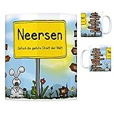  Neersen - Einfach die geilste Stadt der Welt Kaffeebecher Tasse Kaffeetasse Becher mug Teetasse Büro Stadt-Tasse Städte-Kaffeetasse Lokalpatriotismus Spruch kw Rio Anrath Paris Viersen London New