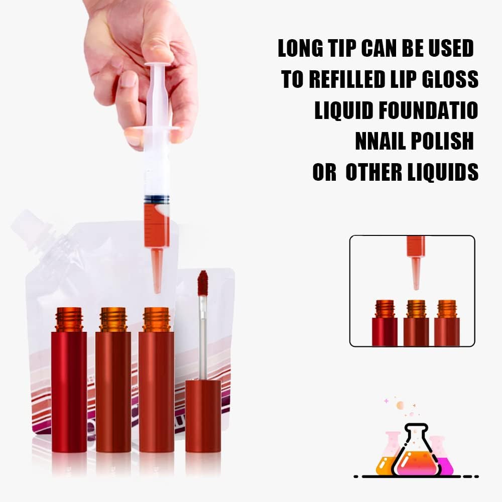 10 Pack 20ml Syringe for Liquid Syringe Without Needle Individually Sealed Feeding Pets Refilling Lip Gloss, Perfume,Nail Polish : Industrial & Scientific