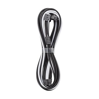 CableMod Pro ModMesh Universal 12V-2x6 PCIe Cable Blk+Wht, 16p-16p, 90A