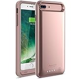iPhone 7 Plus Battery Case, Alpatronix BX170plus 5.5-inch 4200mAh Slim Rechargeable Protective Portable Charging Case Charger Cover for iPhone 7+ Juice Bank Power Pack [Apple Certified Chip] Rose Gold