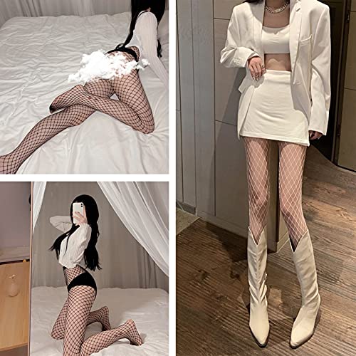Adove Multipack Fishnet Tights for Women, Multi colored Thigh High Stockings Mesh Hight Waist Fish Nets Pantyhose4