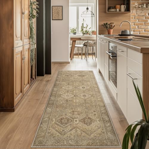Tapis oriental à poils courts BEIMO vintage lavable 60x150cm