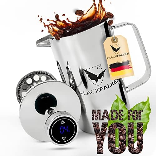 Amazon.de BLACKFALKEN French Press mit digitalem Zeitmesser