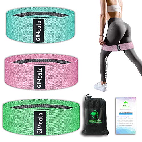 GIMcalo Booty Resistance Bands for Legs and Butt, Non-Slip Thick Elastic Band Exercise, Heavy Fabric Butt Loop Workout for Women Men, Activate Glutes | Thighs, Hip Bands (User Weight: 80-180LBS)