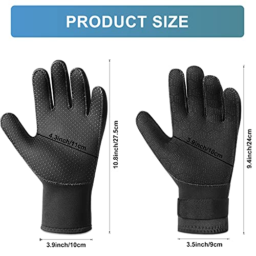 image for Sumind 2 Pairs Diving Gloves Neoprene 3 mm Neoprene Five Finger Wetsui